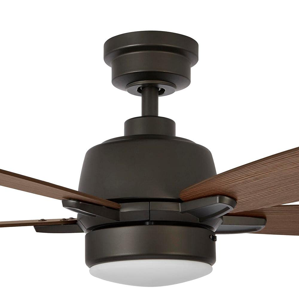 NO GLASS SHADE Fawndale 46 in. Indoor Integrated LED Bronze Ceiling Fan with Light Kit 5 Reversible Blades and Remote Control