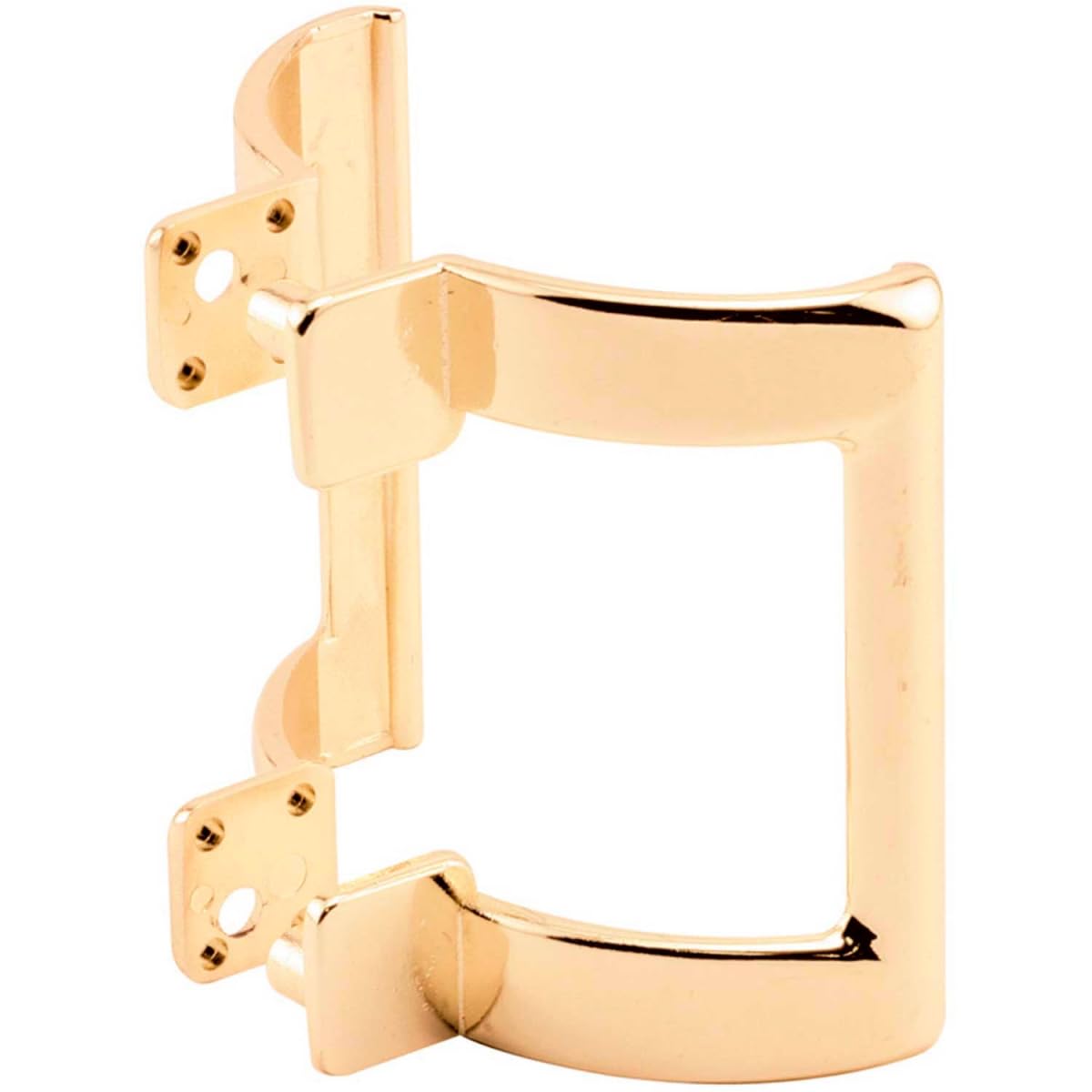 Prime-Line M 6161 Shower Door Handle Set, 2-1/4 in. Hole Center Spacing, Bright Brass Finish, Diecast Material, Single Pack