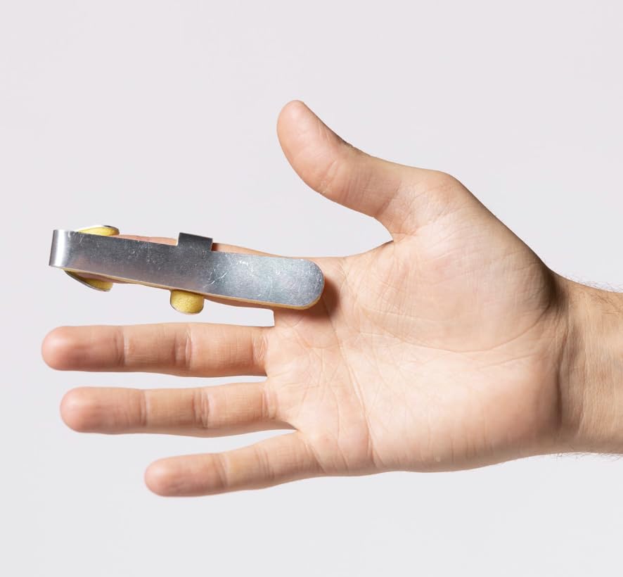 ARYSE Baseball Finger Splint, Malleable Adjustable Design, 3 Sizes for Finger Length 2.5-3.5 Inches (Large)