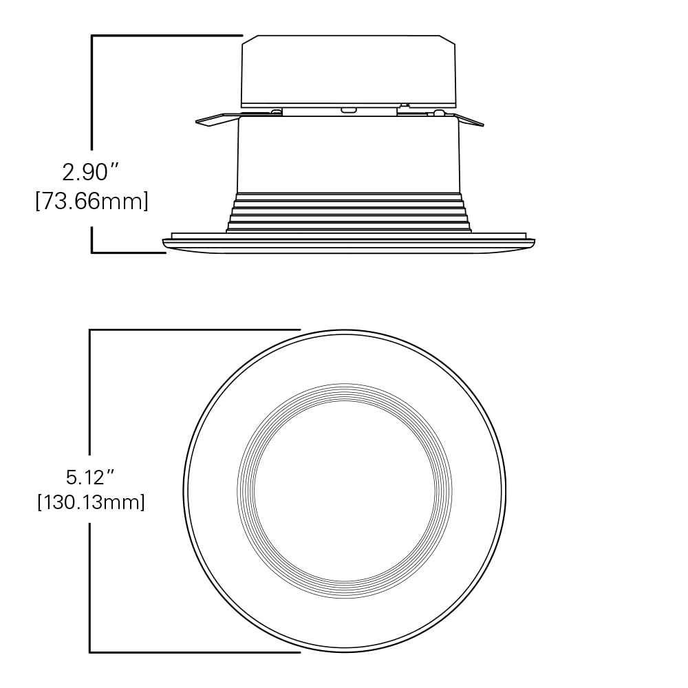 HALO RL 4 in. White Integrated LED Recessed Ceiling Light Trim at Selectable CCT (2700K-5000K), Extra Brightness (915 Lumens)