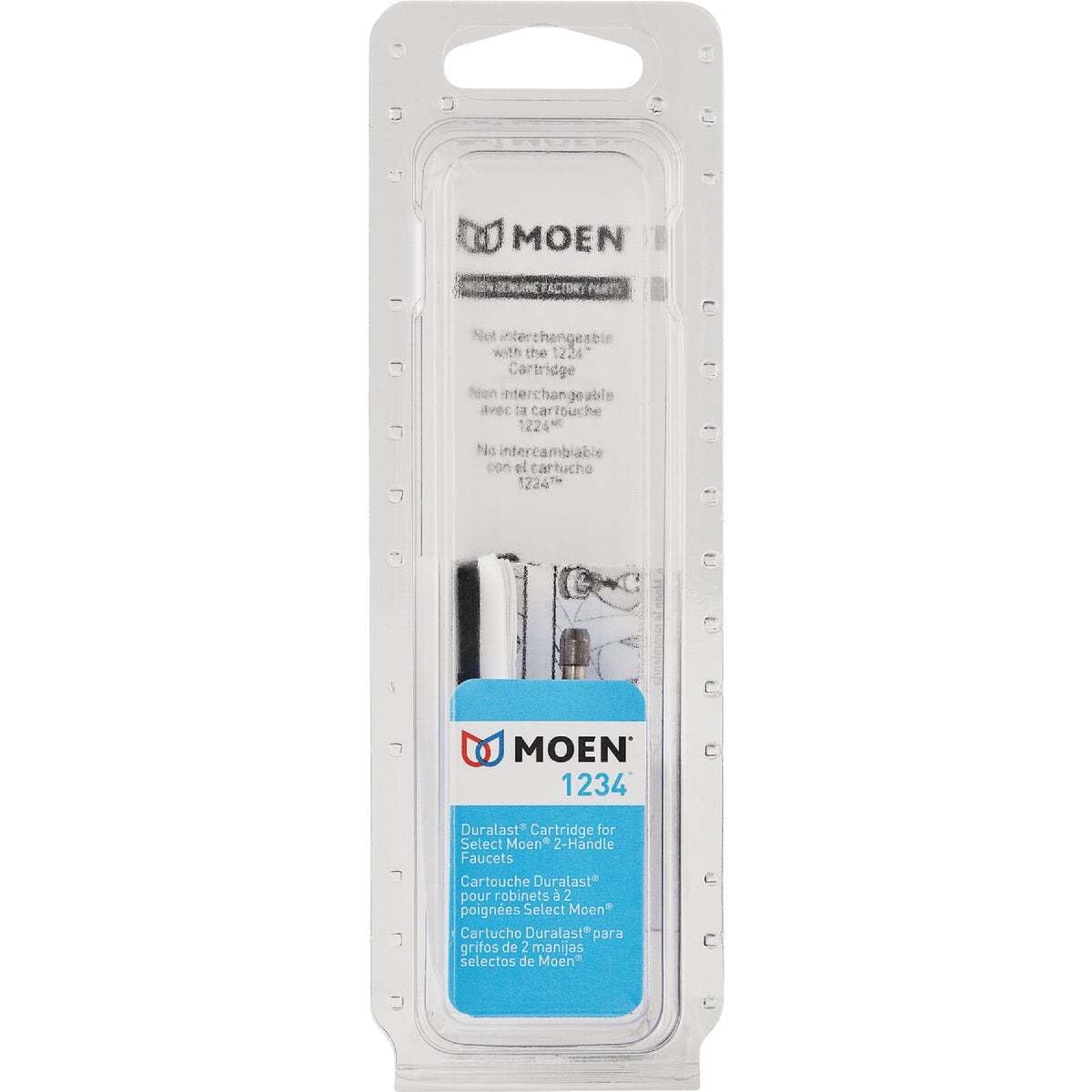 Moen 1234 Duralast Two-Handle Replacement Cartridge, Genuine Moen Faucet Repair Part for Bathroom and Kitchen Sink Faucets