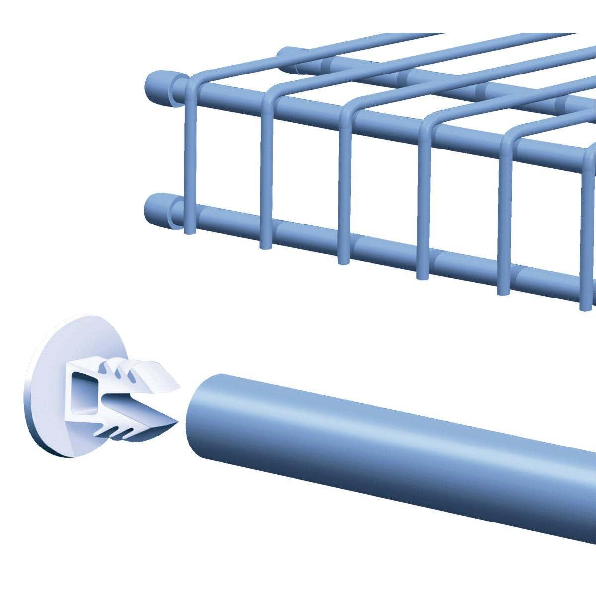 CLOSETMAID 7563800 Hang Bar Endcap (8 Pack)