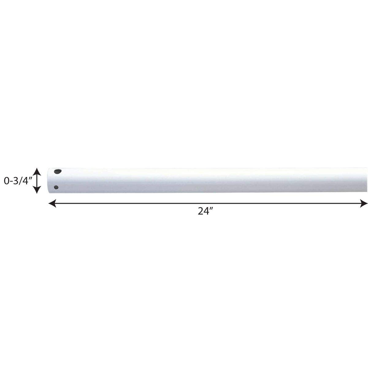 Progress Lighting AirPro Ceiling Fan Downrod, 3/4-Inch Diameter x 24-Inch Height, Compatible with AirPro Fans, Easy Installation, Ideal for 11- to 12-Foot Ceilings, White