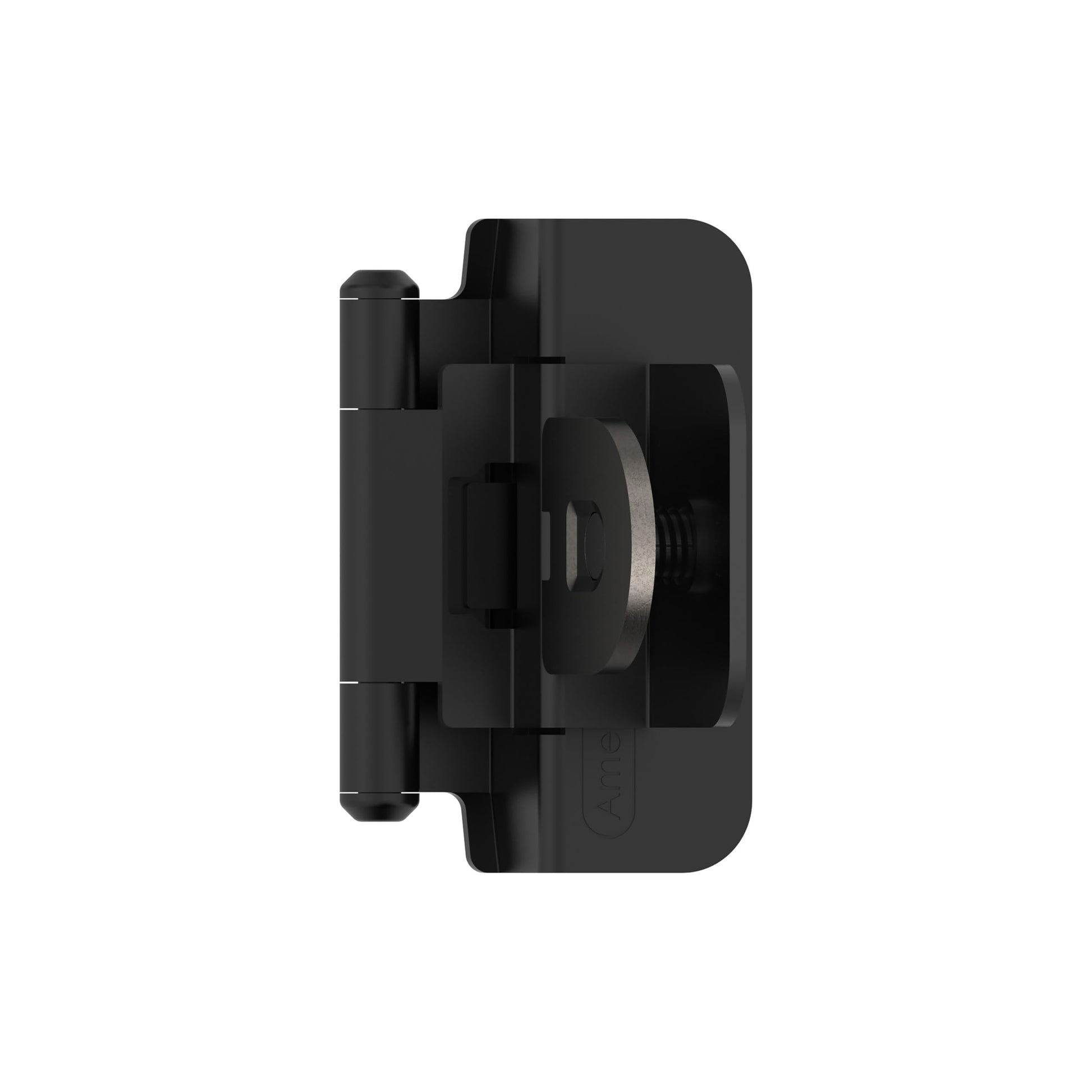 Amerock BPR8700FB | Cabinet Hinge | 3/8 inch (10 mm) Inset Double Demountable | Matte Black | Kitchen Cabinet Door Hinge | 1 Pair/2 Pack | Functional Hardware