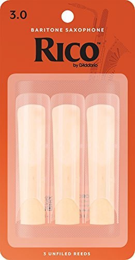 D’Addario Woodwinds - Rico Baritone Sax Reeds - RLA0330 - Strength 3.0, 3-Pack