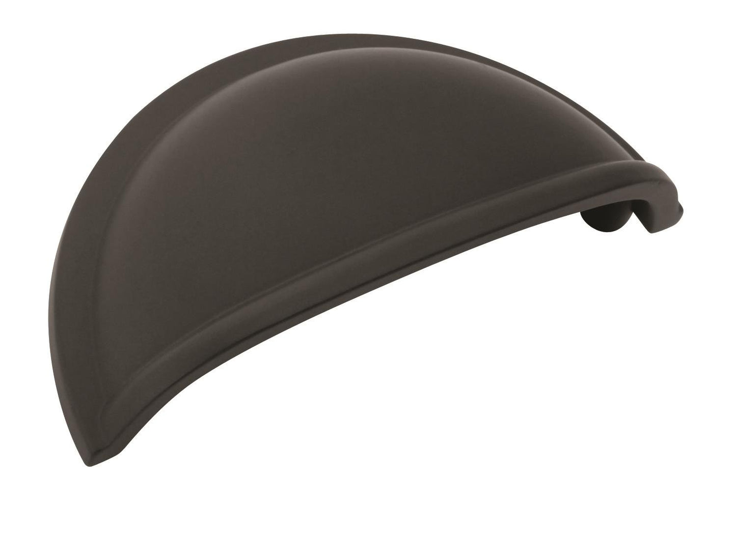 Amerock | Cabinet Cup Pull | Matte Black | 3 inch (76 mm) Center-to-Center | Cup Pulls | 1 Pack | Drawer Pull | Drawer Handle | Cabinet Hardware