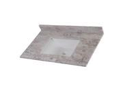 37 in. W X 22 in. D Ceramic White Rectangular Single Sink Vanity Top in Winter Mist