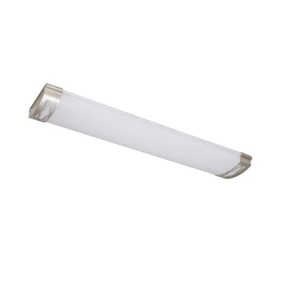 Moroccan 48 in. X 10 in. Satin Nickel CCT Selectable LED Flush Mount Ceiling Light 4000 Dimmable Lumens