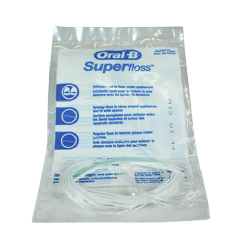 Oral-B Super Floss, Mint, Trial Pack, 10/bg, 100 bg/Case
