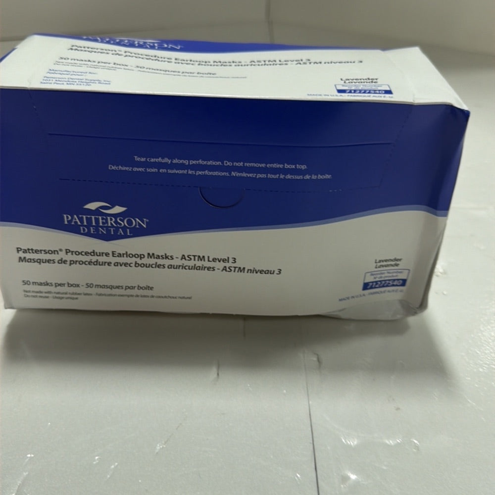 Patterson Dental Procedure Earloop Masks - ASTM Level 3