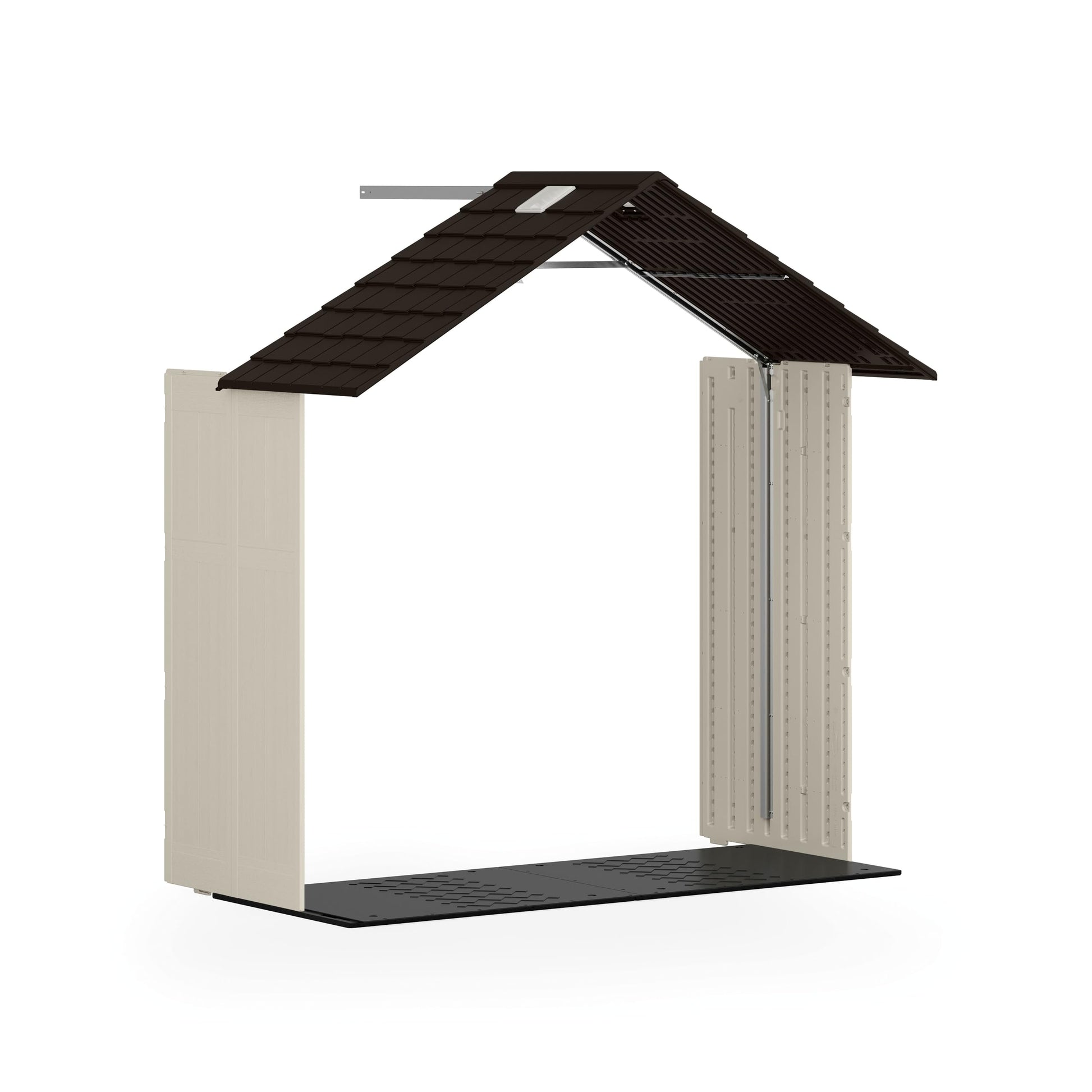 Suncast Customizable Extension Kit for Tremont Shed, 3.5' Additional Storage with Skylights for Enhanced Visibility and Functionality, Vanilla