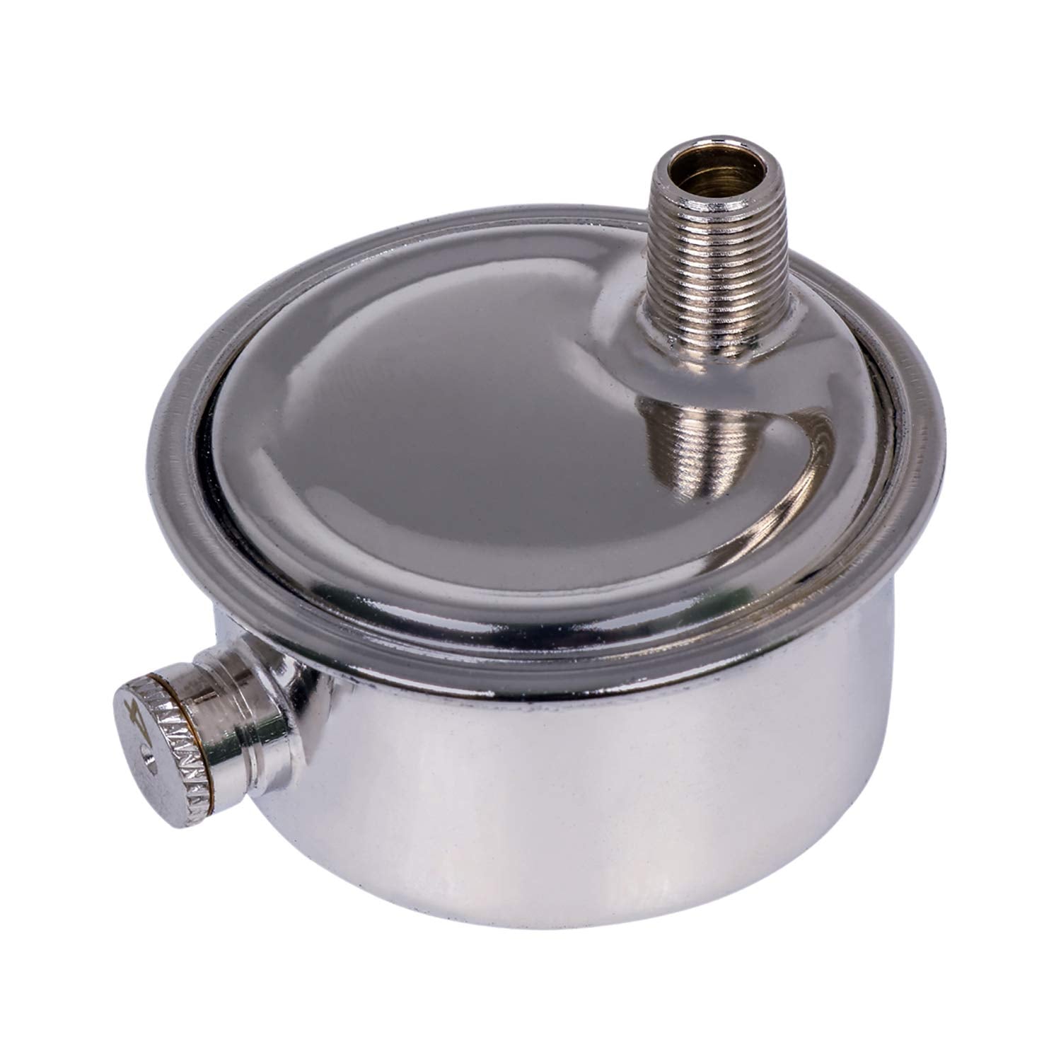 MIDLINE VALVE 1/8 Inch Air Vent No. 6, 1/8" Angled Steam Air Vent, Radiator Air Valve, Chrome Plated