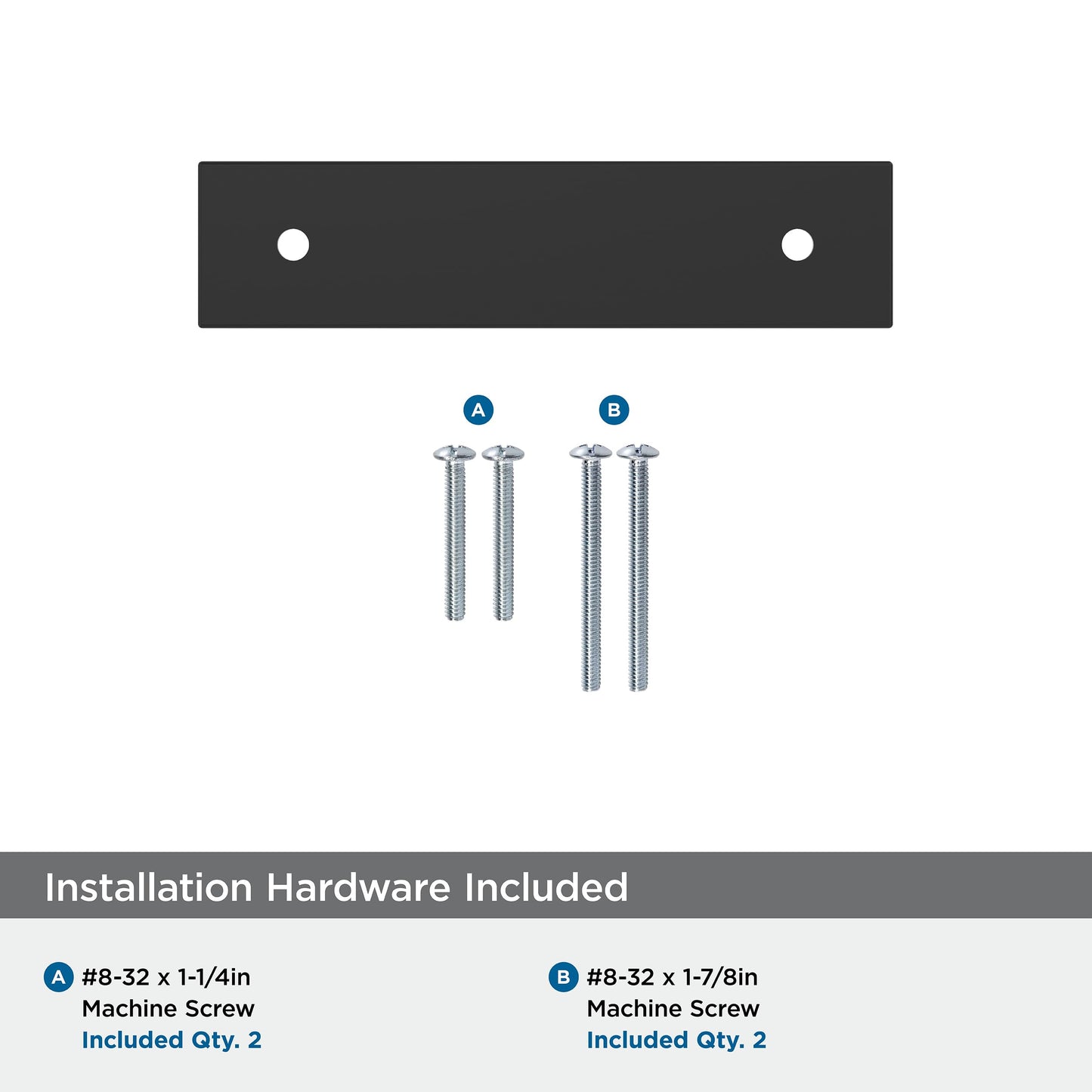 Amerock Ladera 3 inch (76mm) Center-to-Center Rectangle Matte Black Cabinet Pull Backplate, BP37761MB