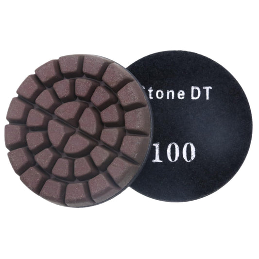 3’’ Concrete Polishing Pucks for Concrete Terrazzo, Hybrid Transitional Diamond Polishing Pads, HD Copper Disc, 100#, 18PCS
