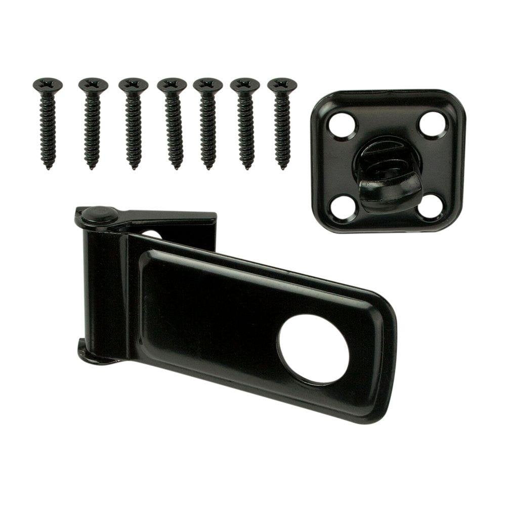 Everbilt 3-1/2 in. Black Rotating Post Safety Hasp
