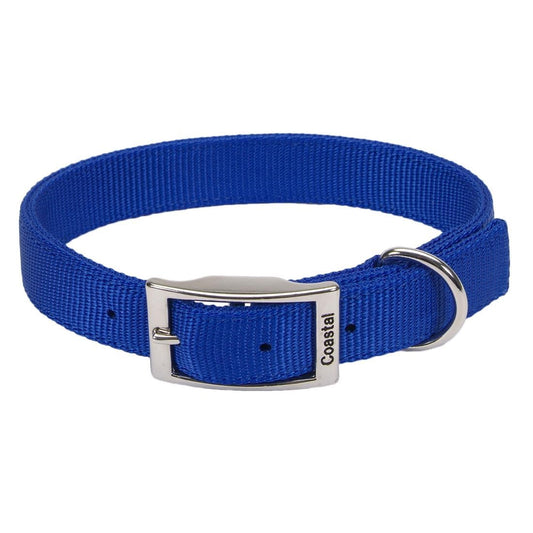 Coastal Pet - Double-Ply Dog Collar, Blue, 1" x 22"
