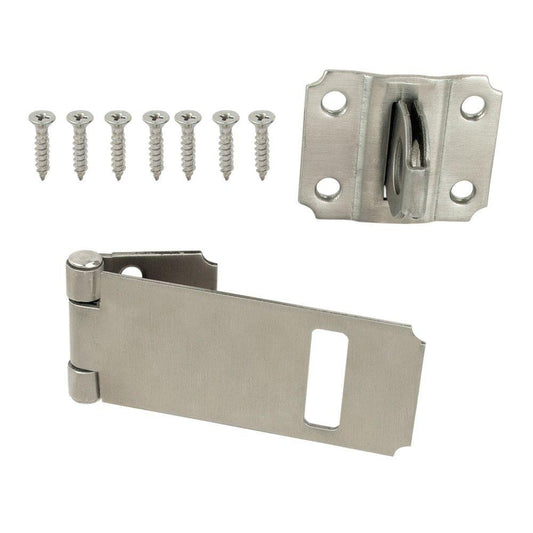 Everbilt 3-1/2 in. Stainless Steel Adjustable Staple Safety Hasp