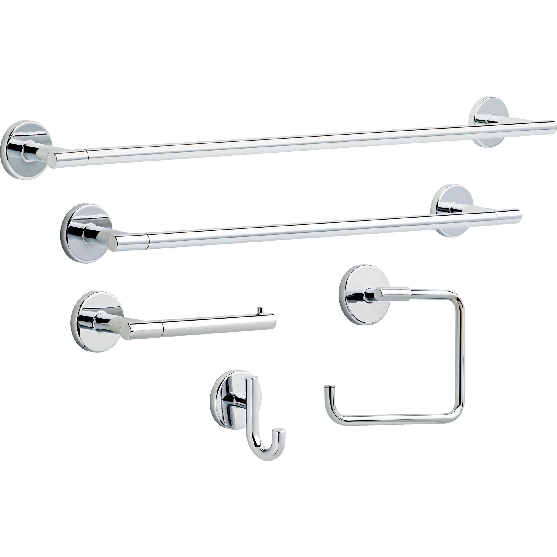 DELTA FAUCET 75925 Trinsic 24 in. Double Wall Mount Towel Bar Bath Hardware Accessory in Polished Chrome