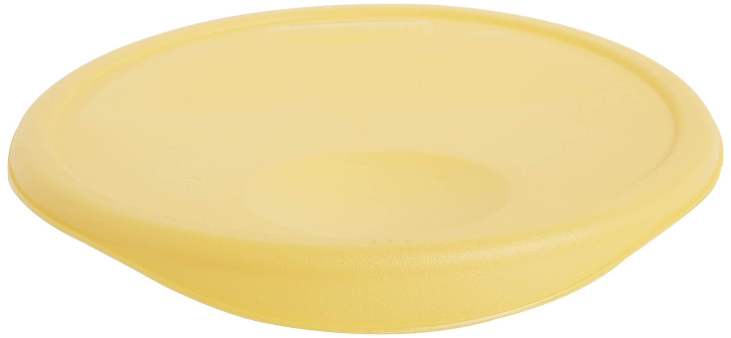 Rubbermaid Commercial Lid, for Round Food Storage Container, Yellow, Fits 12-22 Qt. Containers