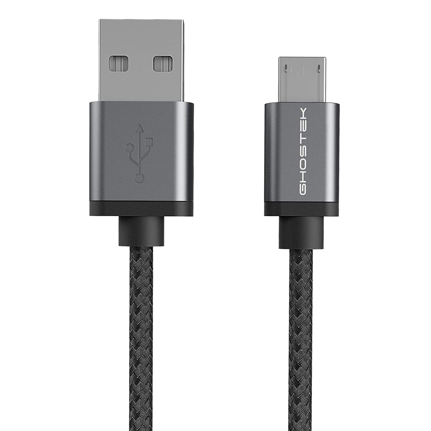 Ghostek NRGline Series 10 FT Tough Braided Micro USB Charging Cables – Gray