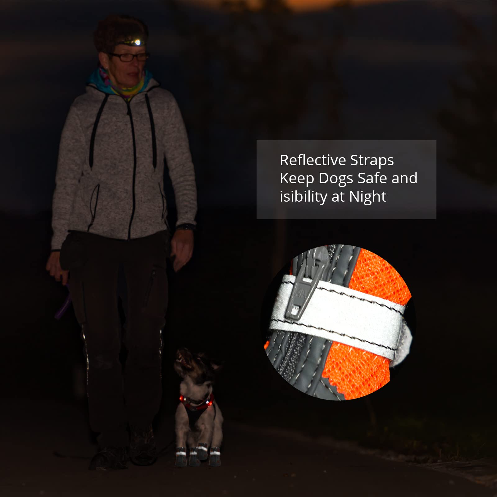 MUSIMC Dog Shoes for Small Medium Dogs Waterproof Puppy Dog Boots with Safety Reflective Dog Paw Protectors for Winter Hot Pavement Rainy Day with Anti Slip Rubber Sole (Z-Green, Size 5)