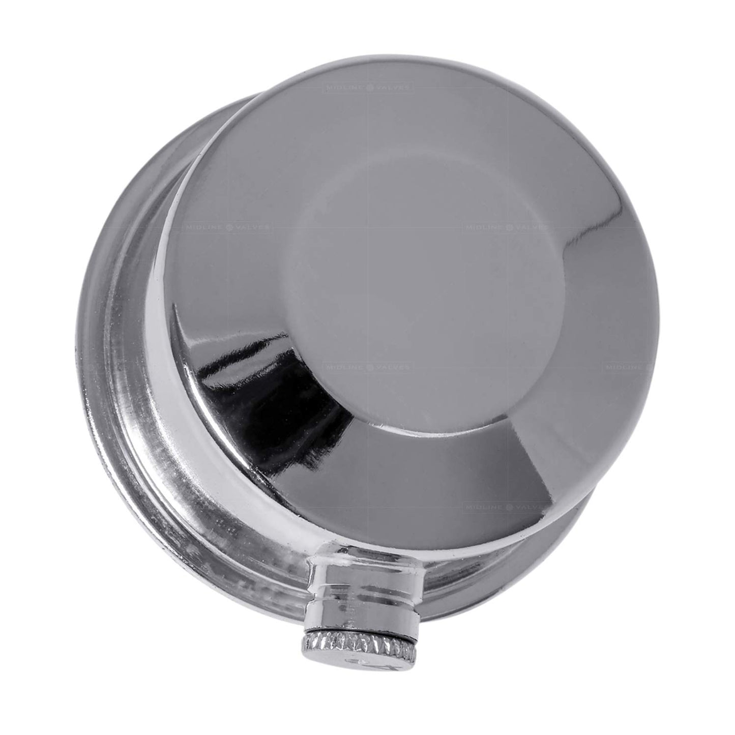 MIDLINE VALVE 1/8 Inch Air Vent No. 6, 1/8" Angled Steam Air Vent, Radiator Air Valve, Chrome Plated