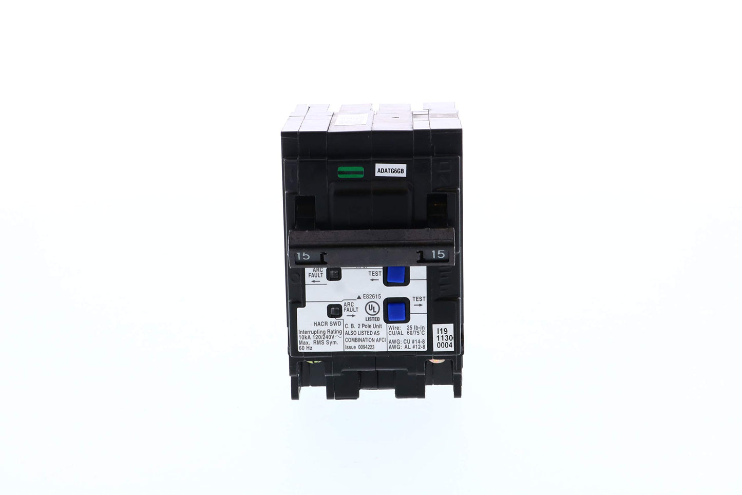 15 Amp 2-Pole Combination Type AFCI Plug-On Neutral Circuit Breaker