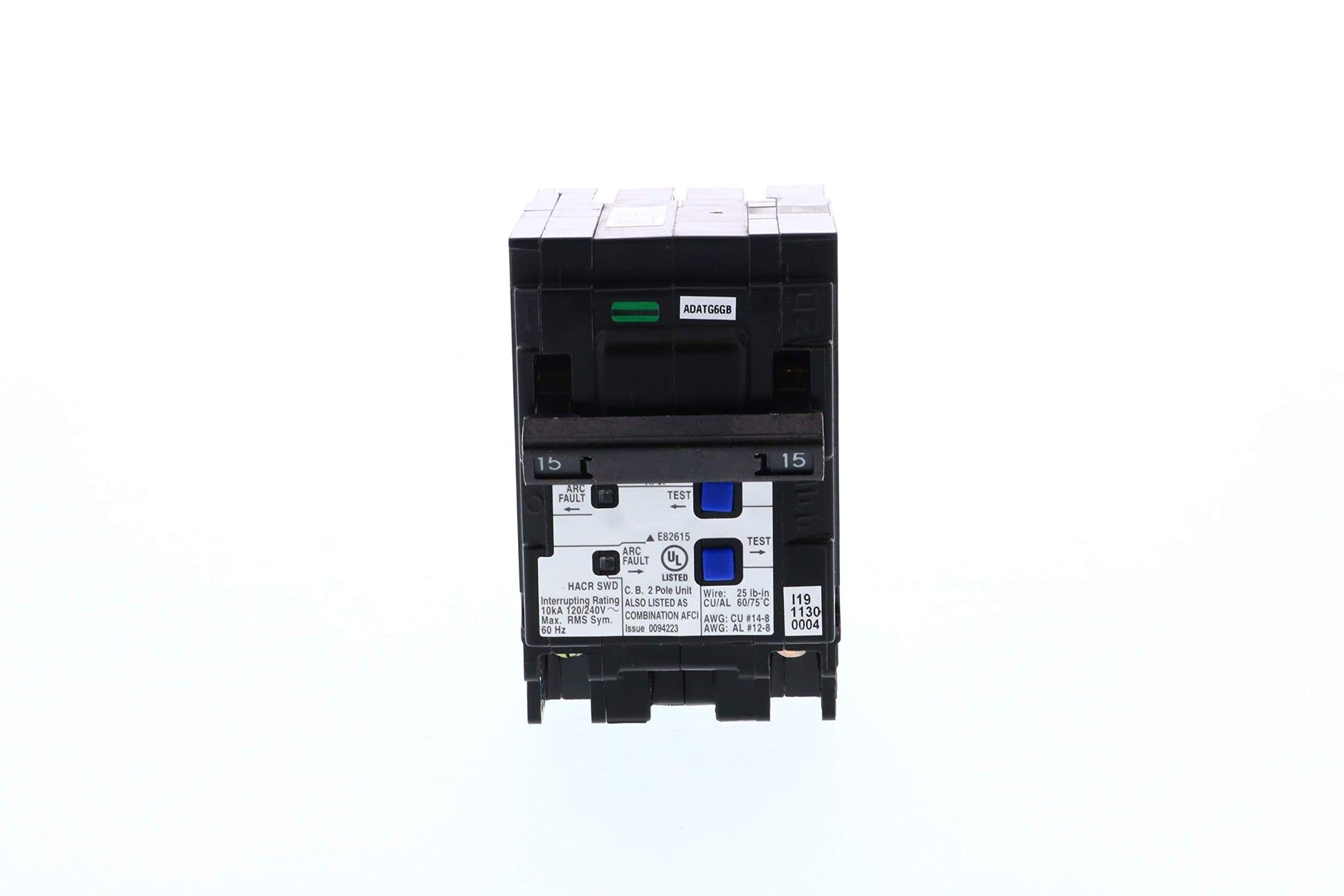 15 Amp 2-Pole Combination Type AFCI Plug-On Neutral Circuit Breaker