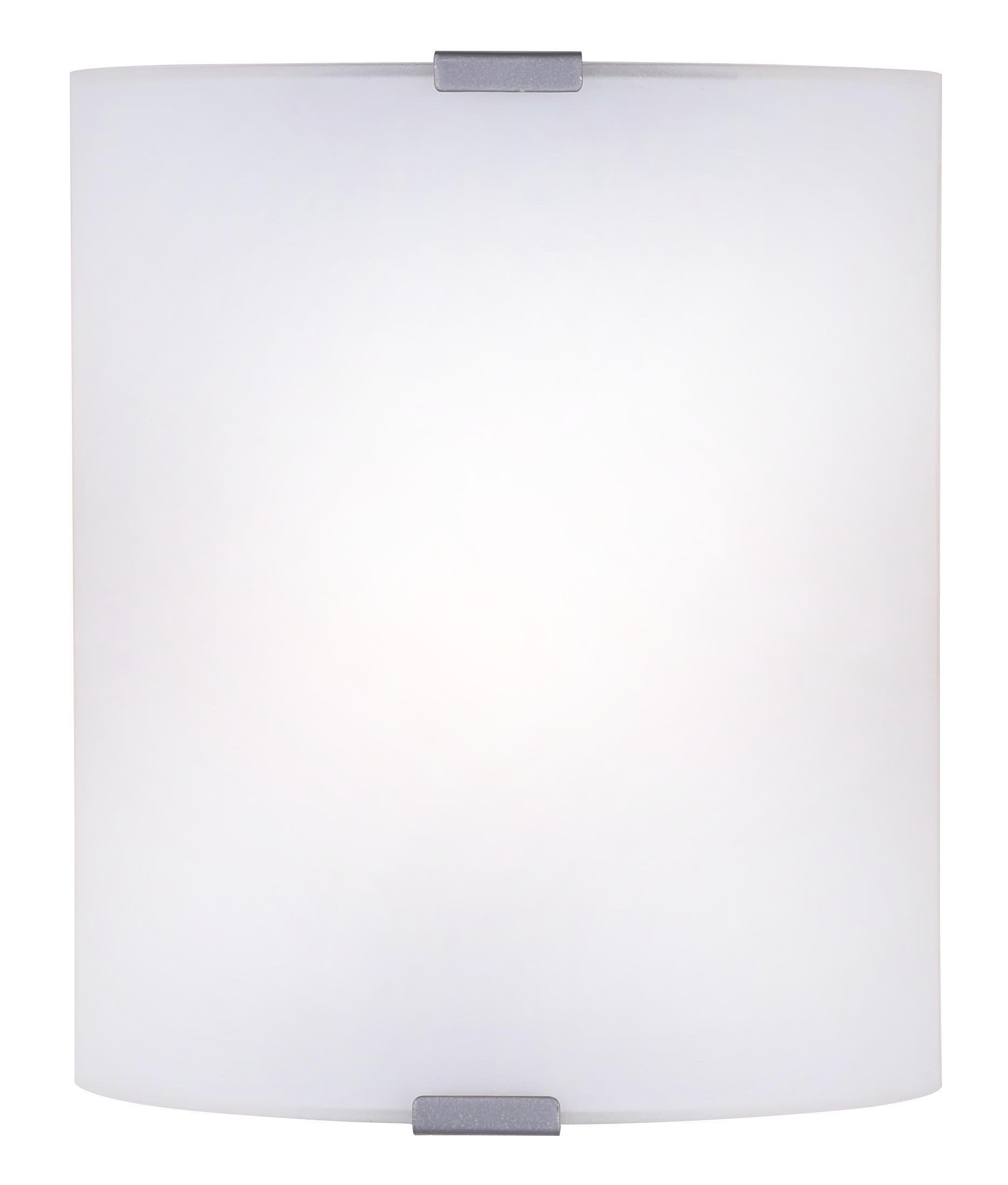 Canarm 1-Light Wall Sconce, Frosted Glass Shade with Gray Accents, Low-Profile Transitional Wall Lighting for Bedroom, Hallway or Living Room