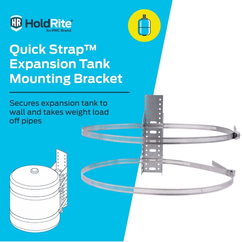 HoldRite QuickStrap Universal Expansion Tank Water Heater Wall Mounting Bracket, Stainless Steel, QS-U