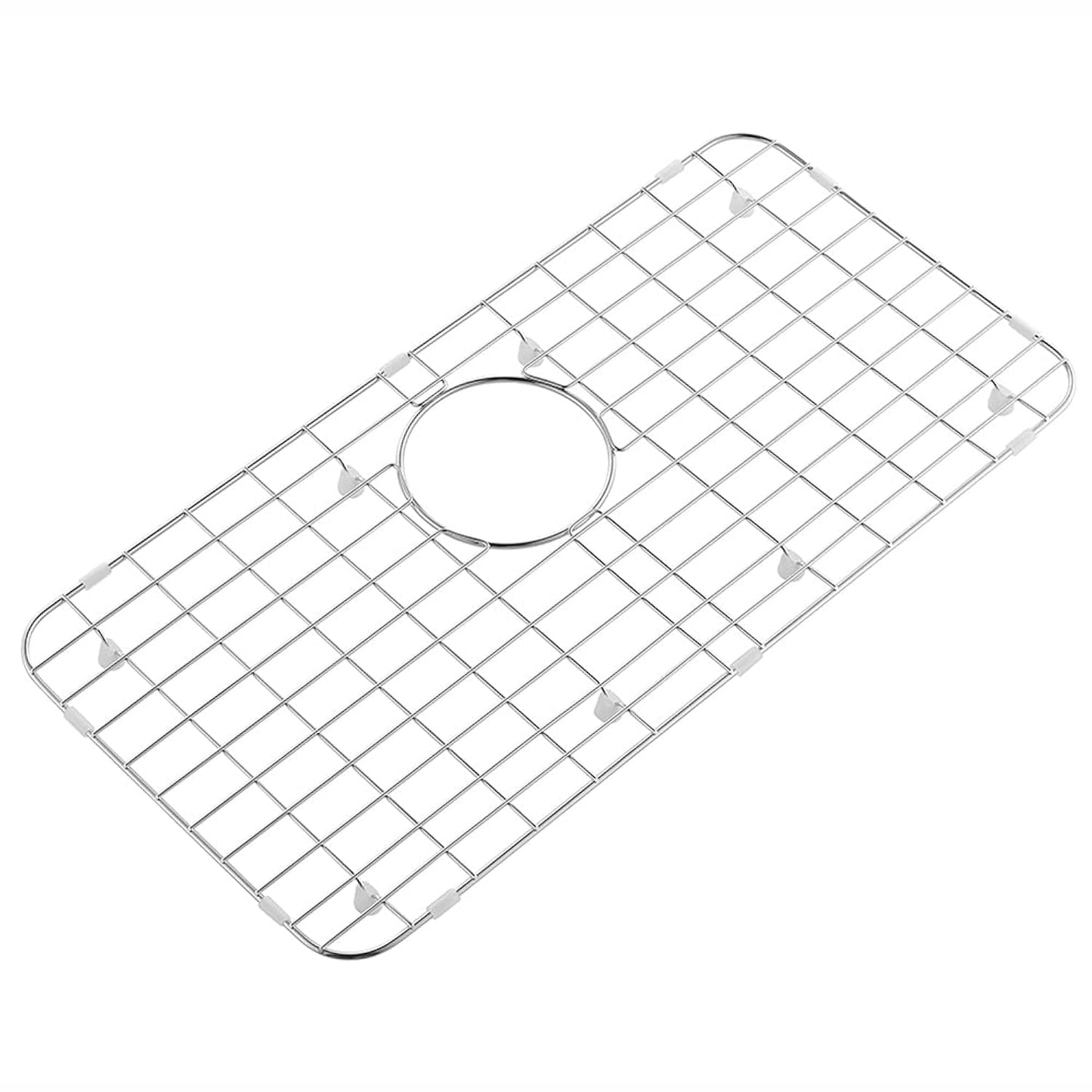 CIPOTAL 25.1 in. x 12.5 in. Rear Drain Kitchen Sink Bottom Grid with Supersoft Silicone Feet in 304 Grade Stainless Steel