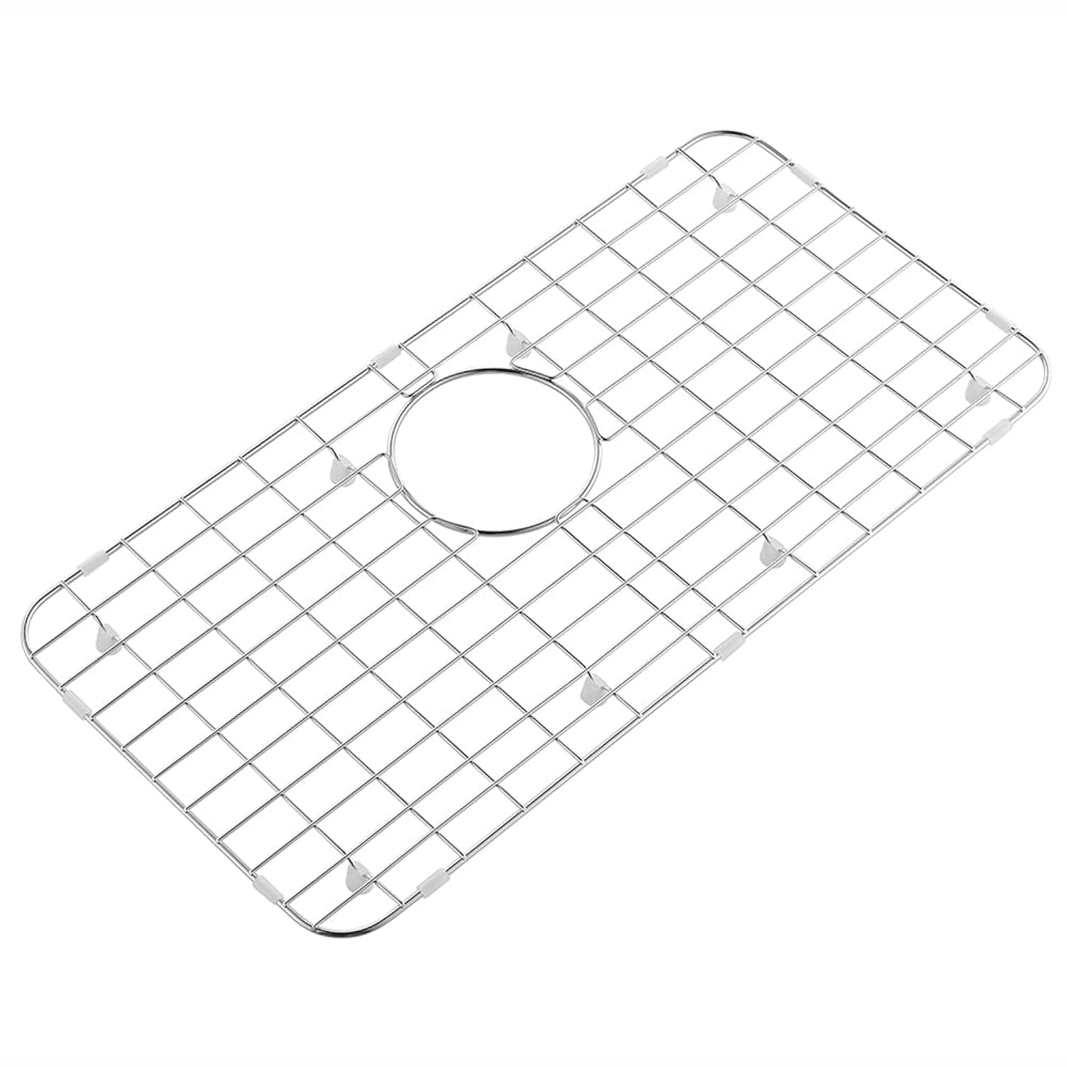 CIPOTAL 25.1 in. x 12.5 in. Rear Drain Kitchen Sink Bottom Grid with Supersoft Silicone Feet in 304 Grade Stainless Steel