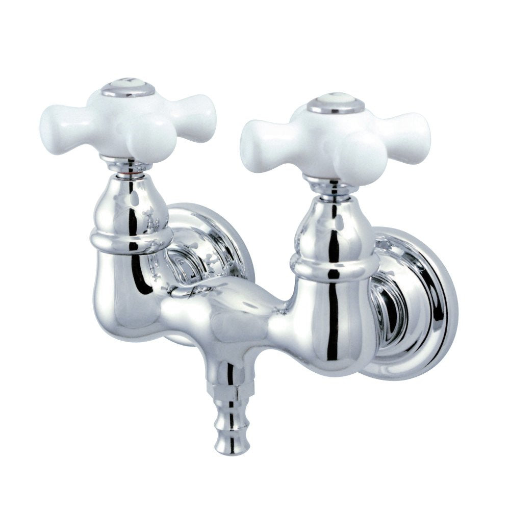 Kingston Brass CC40T1 Wall Mount Vintage Leg Tub Filler, Polished Chrome 3-3/8-Inch Center