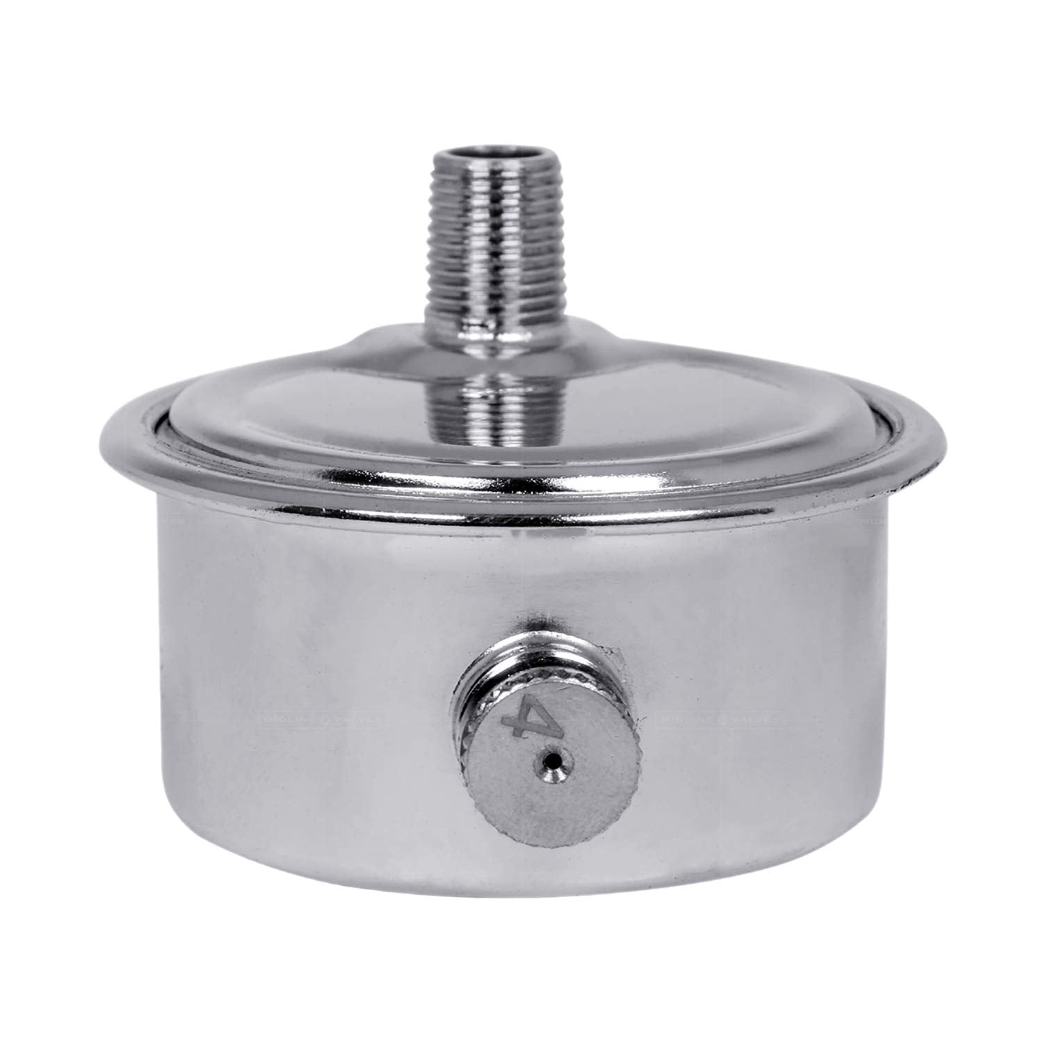 MIDLINE VALVE 1/8 Inch Air Vent No. 6, 1/8" Angled Steam Air Vent, Radiator Air Valve, Chrome Plated