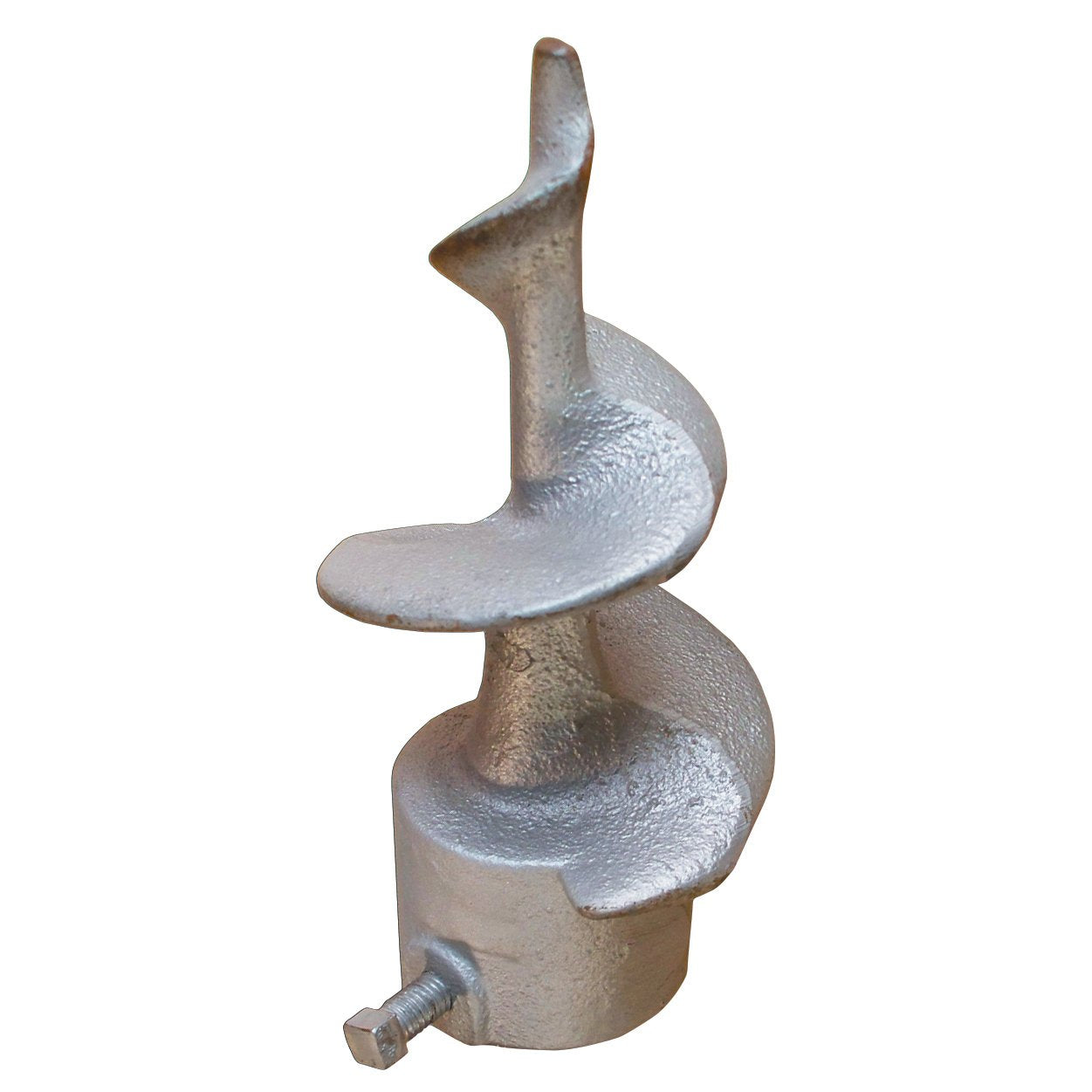 Dock Edge Stationary Dock Base Leg Pipe Sand Auger, Galvanized, 7/16" Holes for 3/8" Carriage Bolts