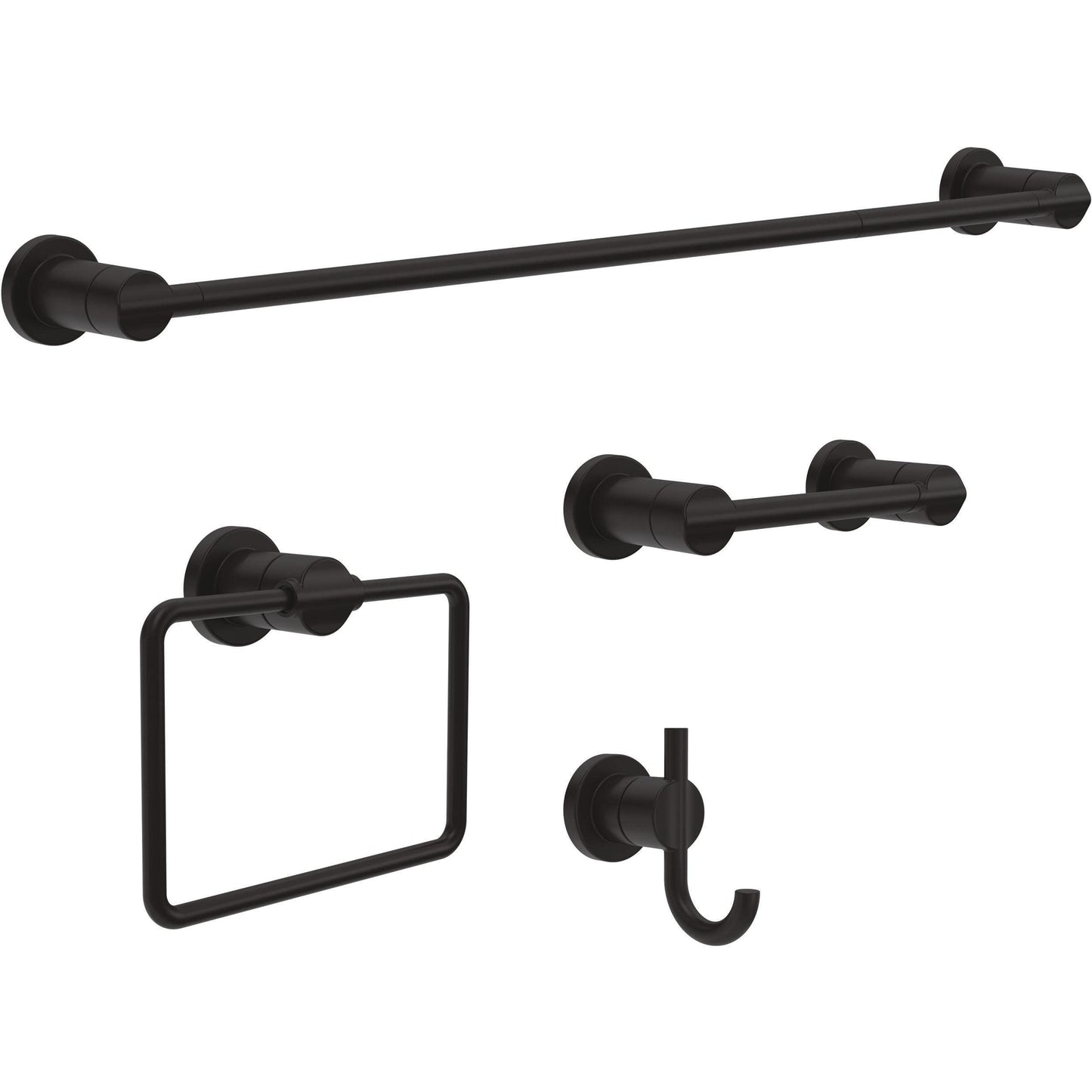 Delta Double Towel Hook for Bathroom or Kitchen| Matte Black | Nicoli Accessories