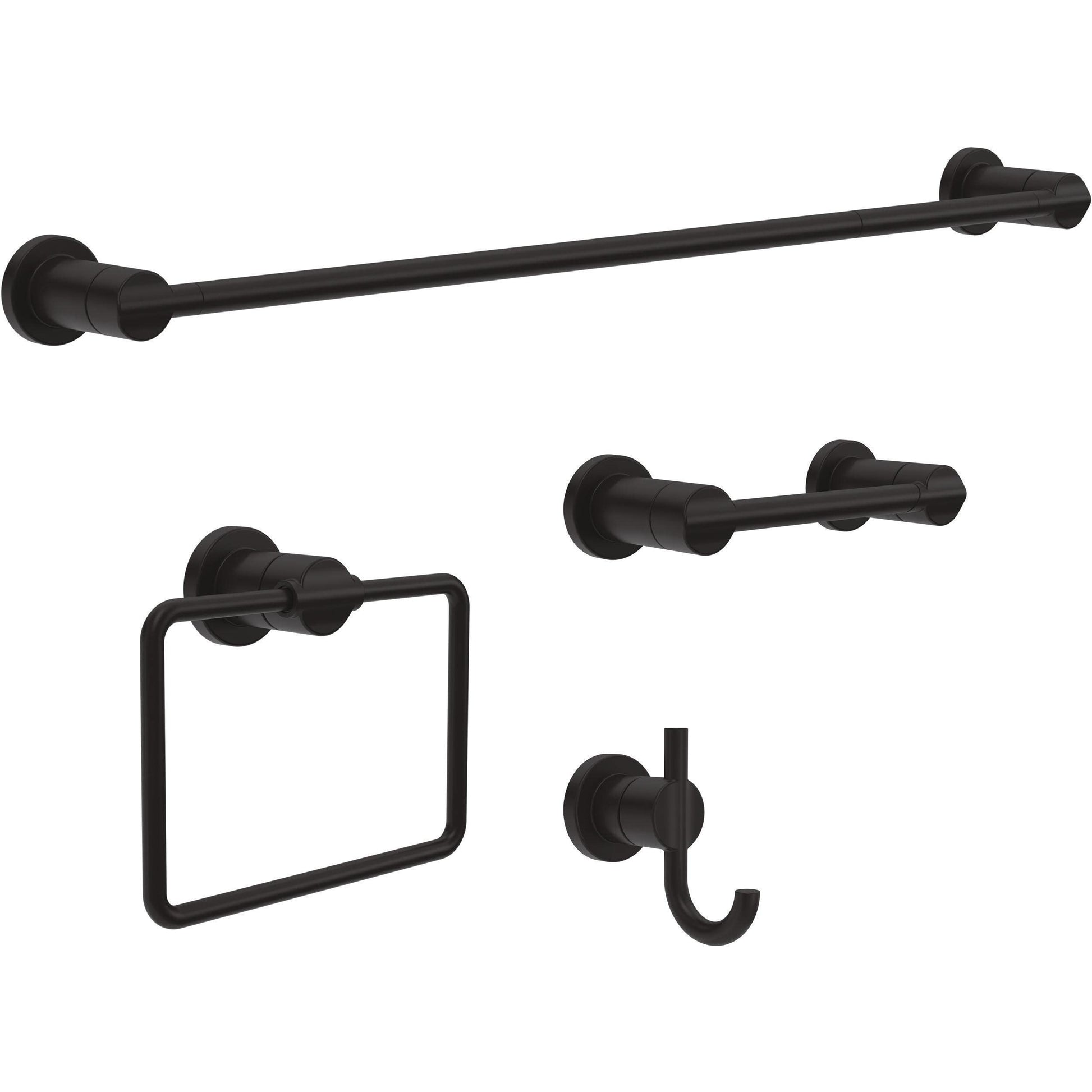 Delta Double Towel Hook for Bathroom or Kitchen| Matte Black | Nicoli Accessories