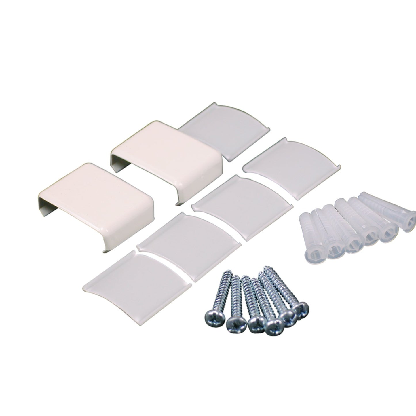 (2-pack) Legrand Wiremold Non-Metallic PVC Raceway Accessory Set, Ivory