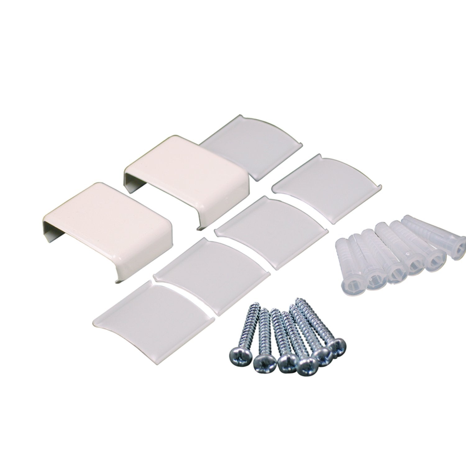(2-pack) Legrand Wiremold Non-Metallic PVC Raceway Accessory Set, Ivory