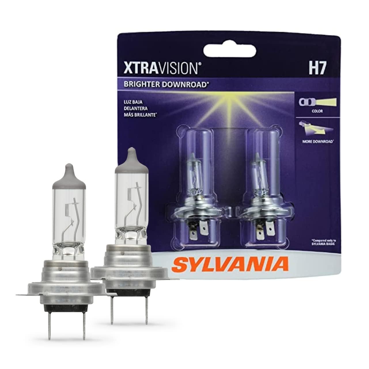 SYLVANIA H7 XtraVision Halogen Bulb 4PK