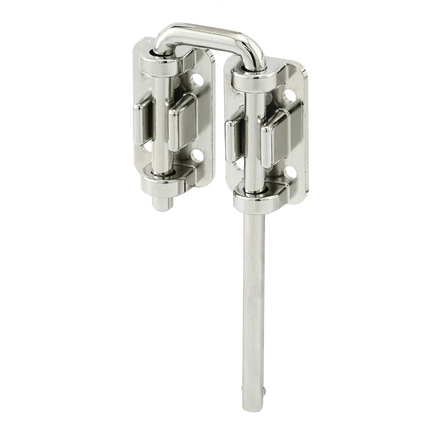 Prime-Line U 9846 Patio Sliding Door Loop Lock, 1-1/8 In. Hardened Steel Bar with Diecast Base, Nickel Plated (Single Pack)