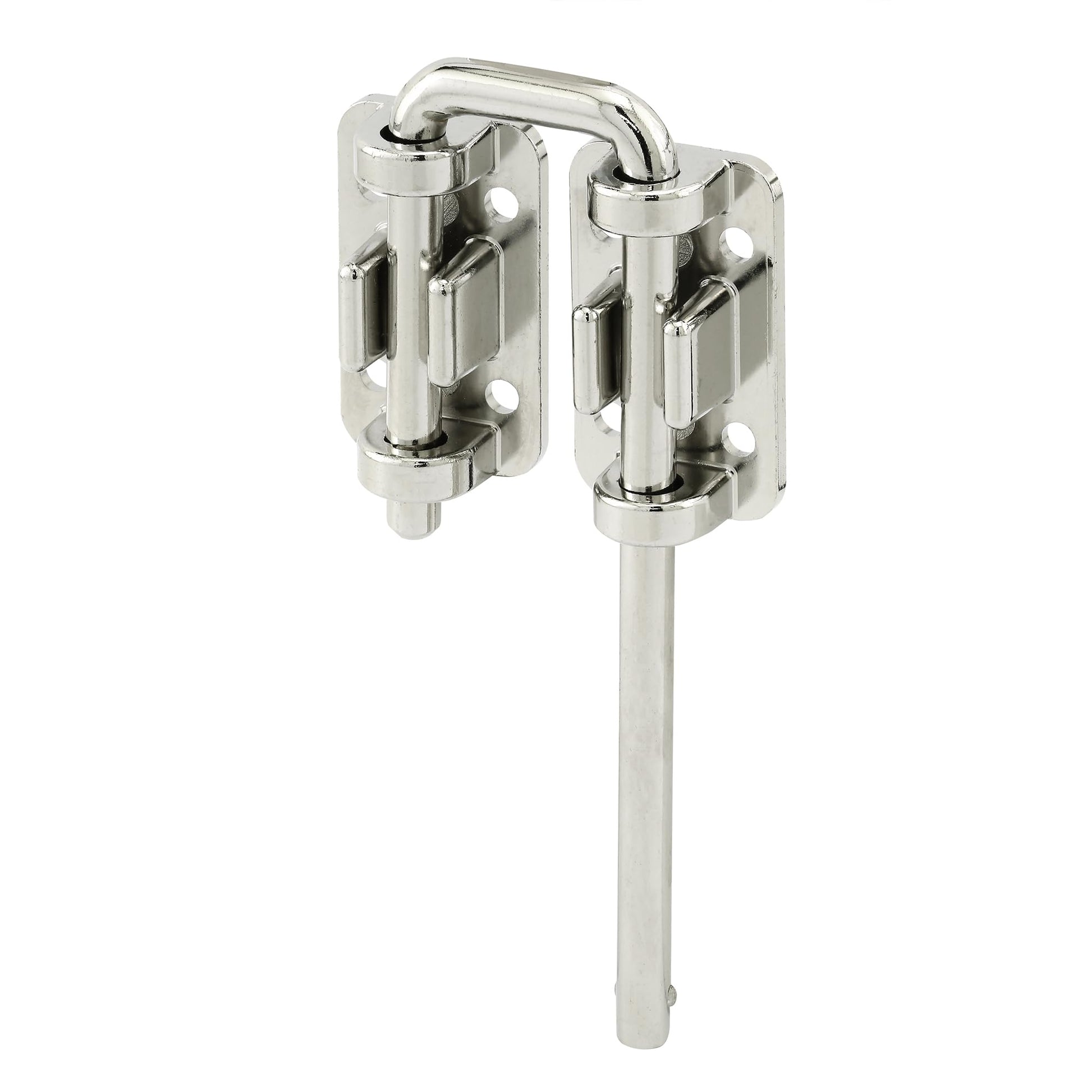 Prime-Line U 9846 Patio Sliding Door Loop Lock, 1-1/8 In. Hardened Steel Bar with Diecast Base, Nickel Plated (Single Pack)