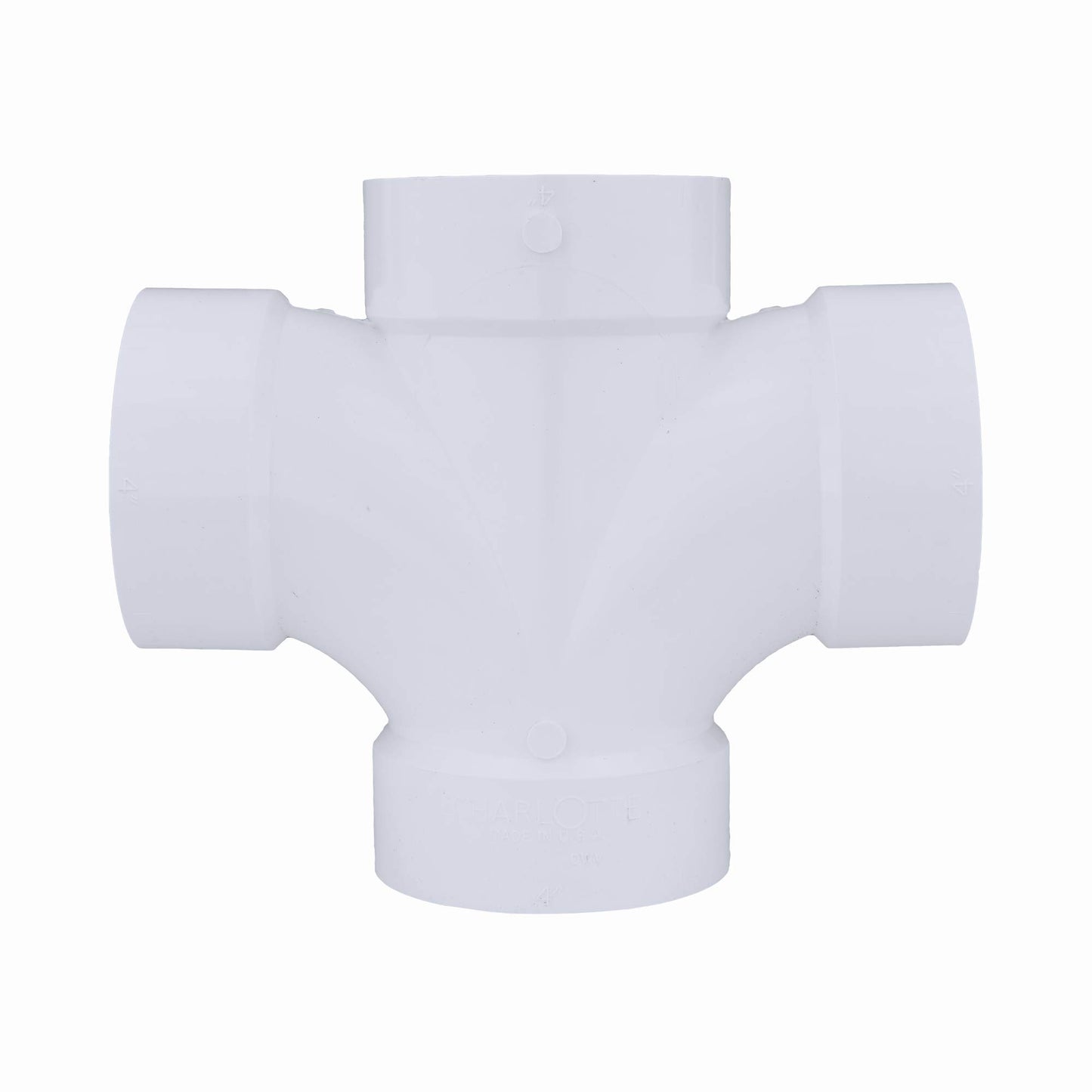 TEE DBL SAN PVC 4" by Charlotte MfrPartNo PVC004281200HA