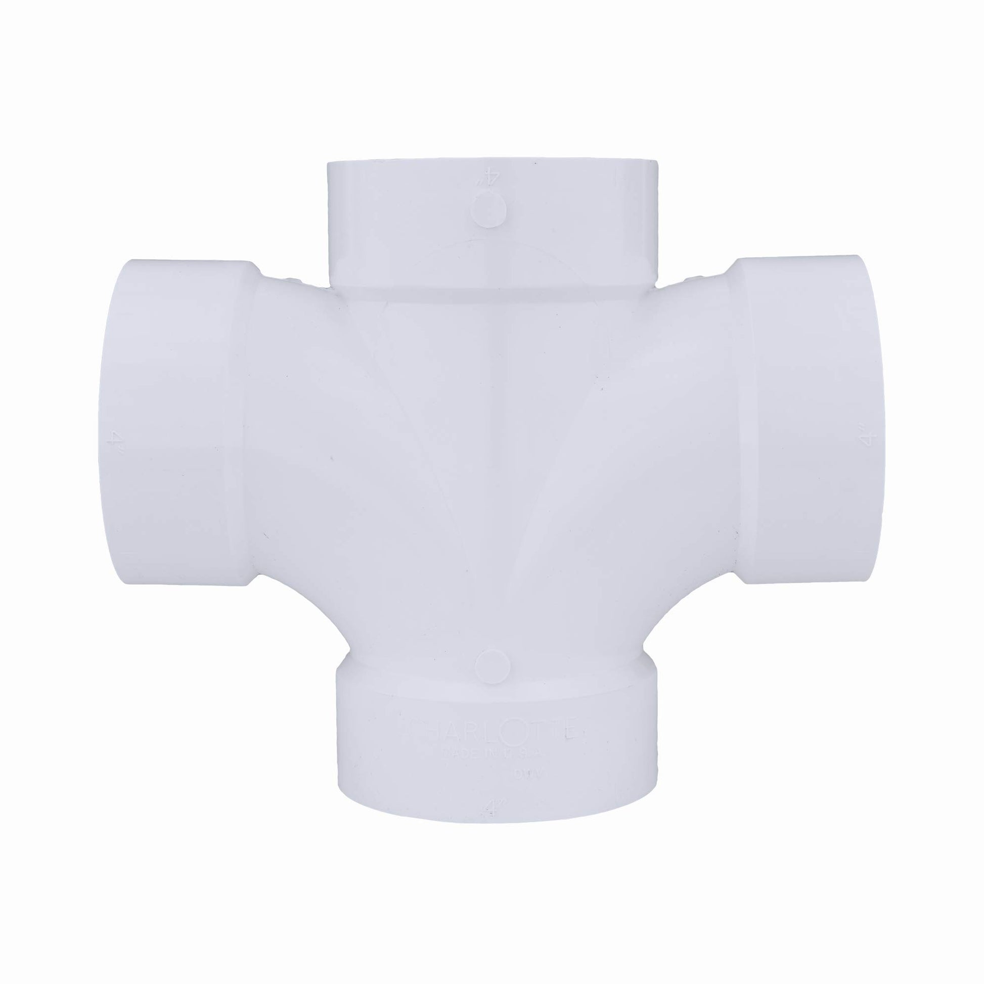 TEE DBL SAN PVC 4" by Charlotte MfrPartNo PVC004281200HA