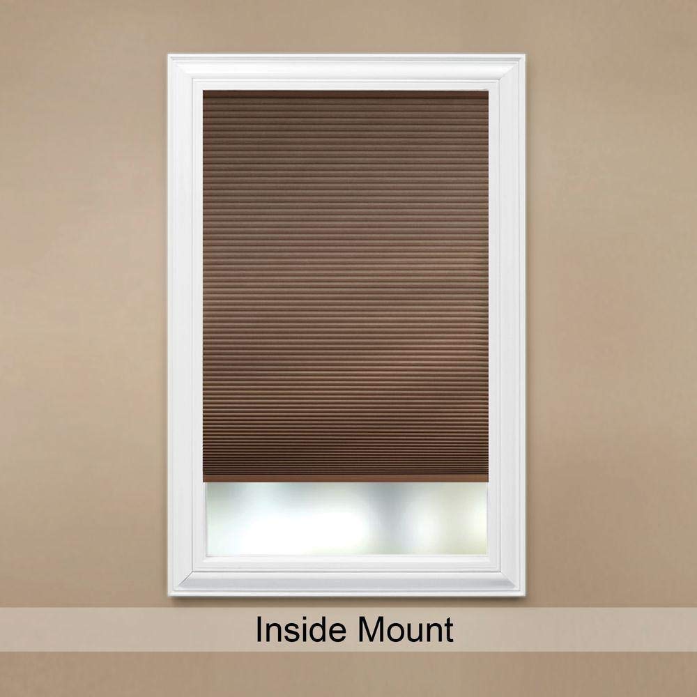 Home Decorators Collection Cut-to-Width Mocha 9/16 in. Blackout Cordless Cellular Shade - 29 in. W x 48 in. L