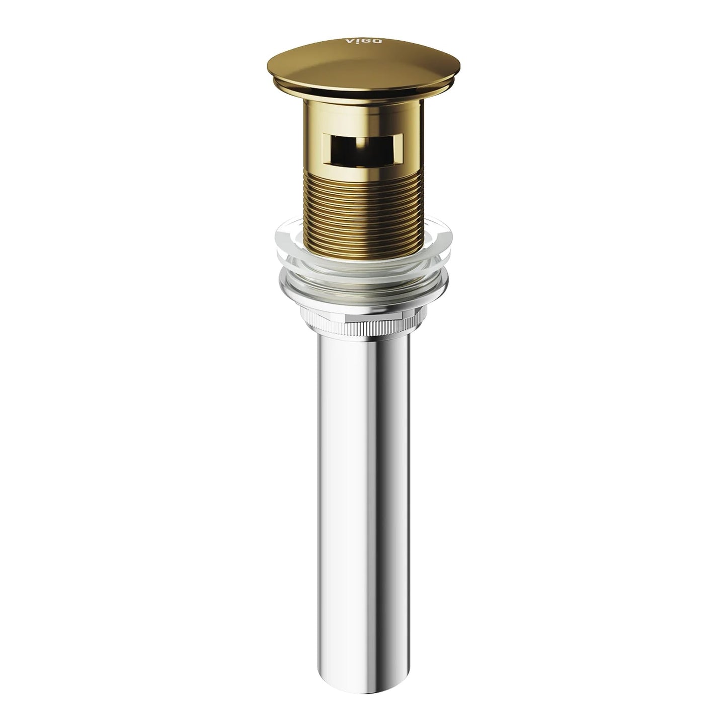 VIGO 1-3/4 in. Bathroom Sink Pop-Up Drain with Overflow in Matte Brushed Gold - VG16002MG