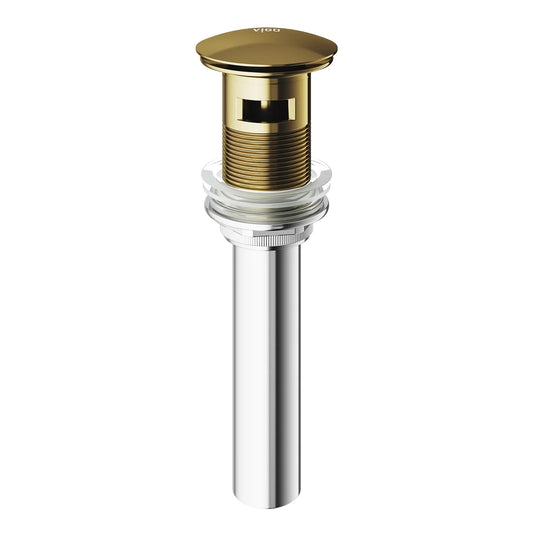 VIGO 1-3/4 in. Bathroom Sink Pop-Up Drain with Overflow in Matte Brushed Gold - VG16002MG