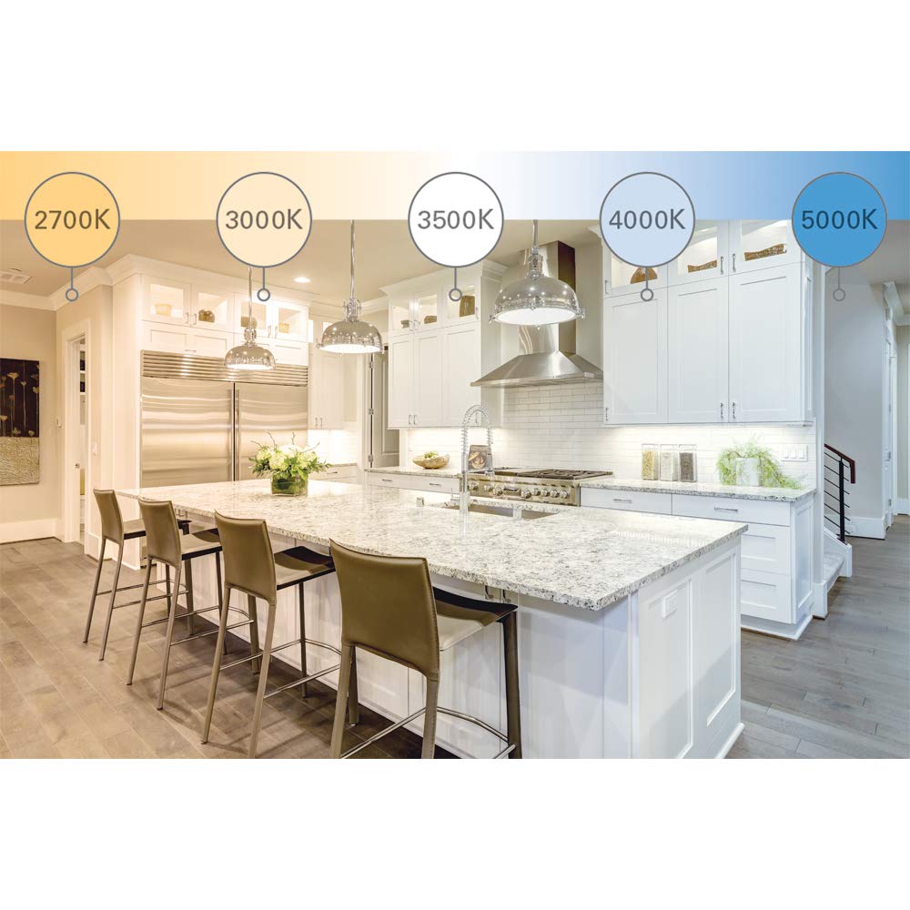 HALO RL 4 in. White Integrated LED Recessed Ceiling Light Trim at Selectable CCT (2700K-5000K), Extra Brightness (915 Lumens)