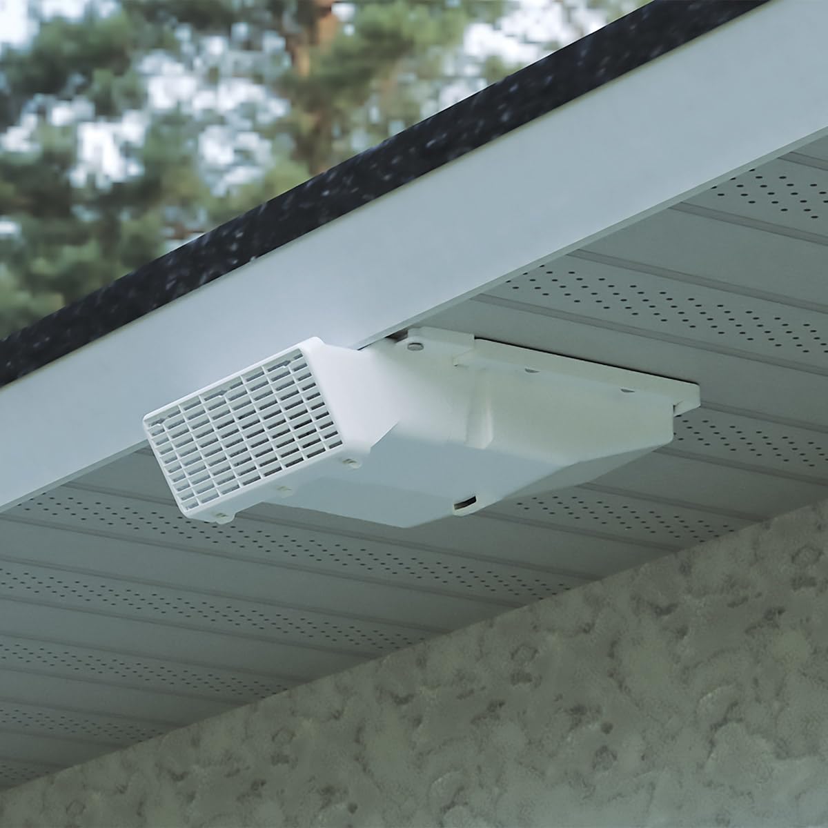 SoffitFlow 4-Inch Soffit Vent for Bathroom Fan Exhaust