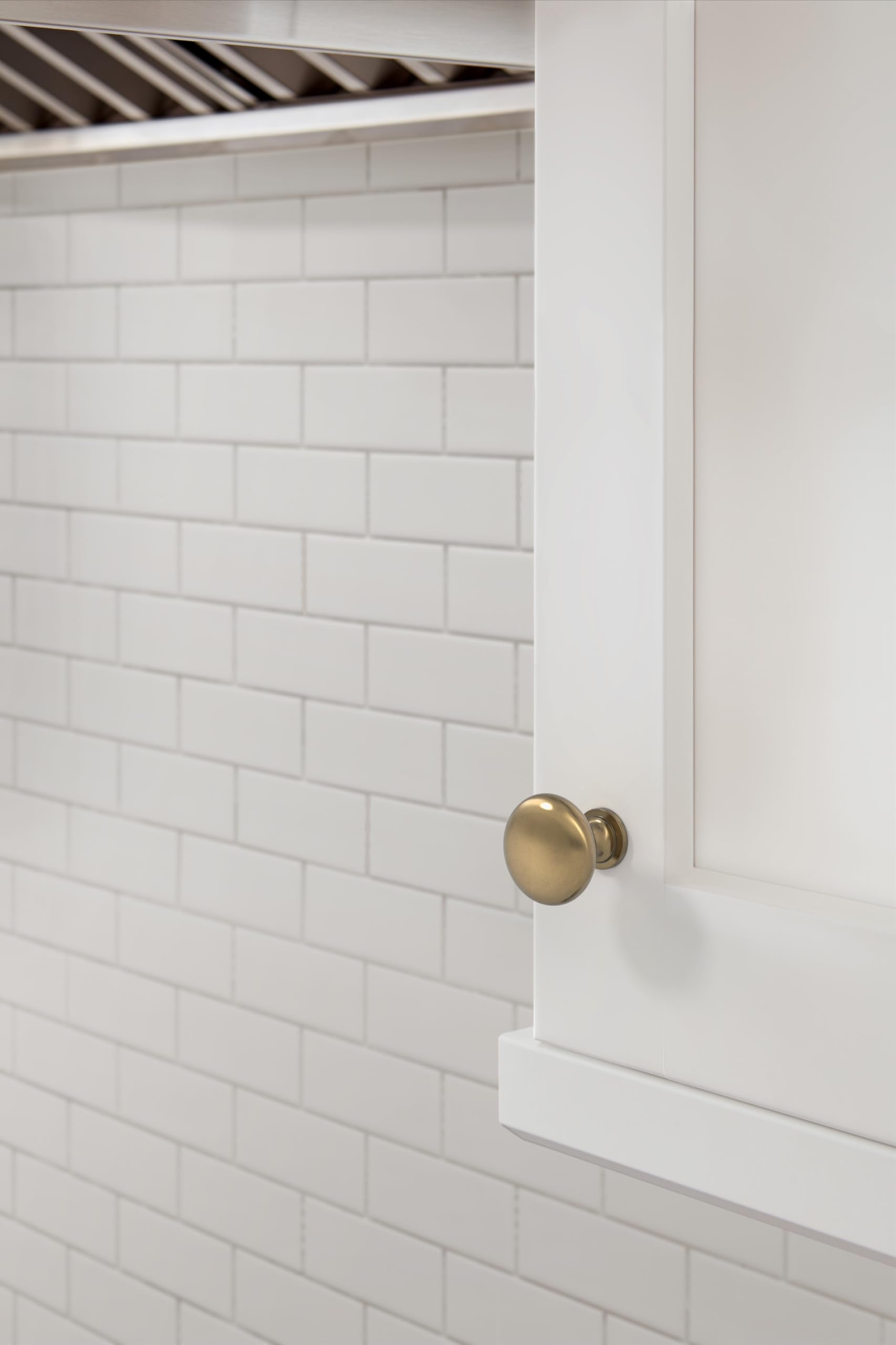 Amerock | Cabinet Knob | Burnished Brass | 1-1/4 inch (32 mm) Diameter | Edona | Drawer Knob | Cabinet Hardware (Pack of 1)